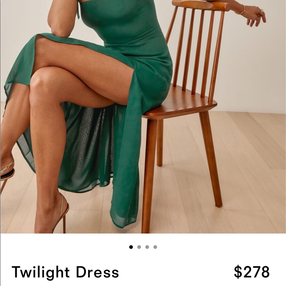 Reformation - Twilight Dress (color: Emerald) size 2 NEVER WORN tags on